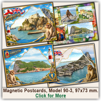 Gibraltar Magnetic Postcards, Model 90-3 Gibraltar Magnetic Postcards, Model 90-3